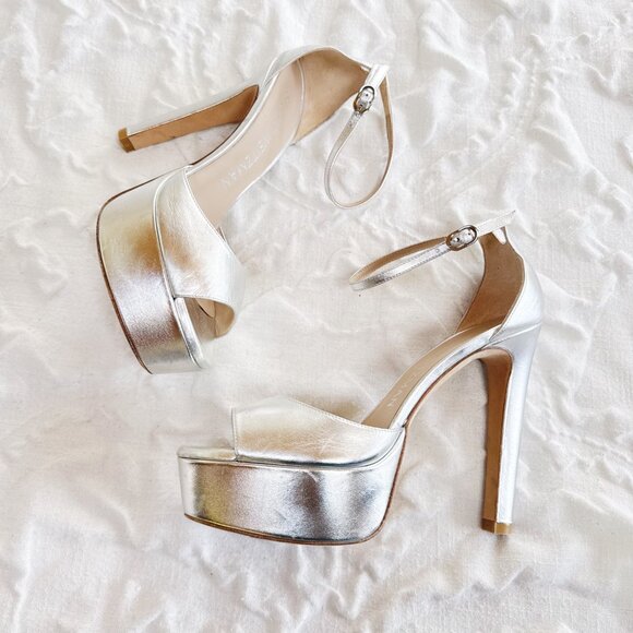 Stuart Weitzman Discoplatform Heels Size 9 - Picture 7 of 11